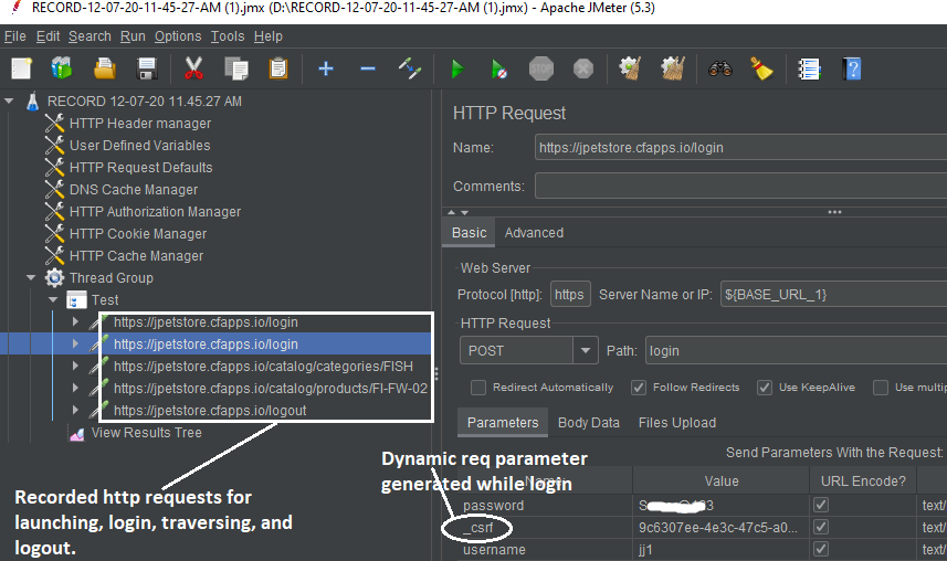 dynamic request parameter